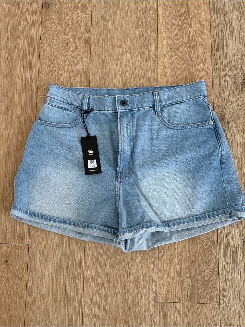 G-Star Light Blue Denim Shorts